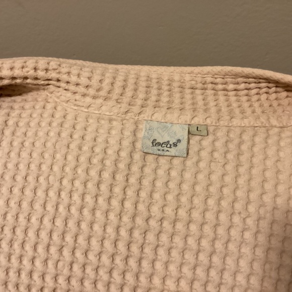 100% cotton waffle fabric jacket blazer large toggle buttons - pockets oatmeal - Picture 5 of 11